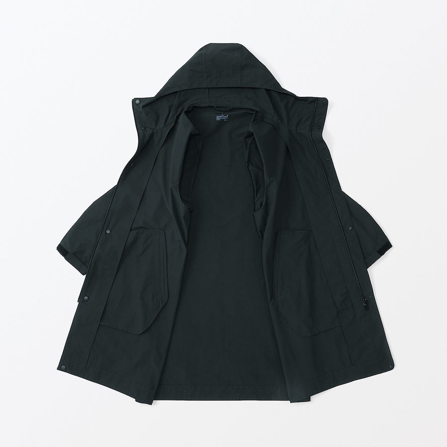 M's Water repellent hooded coat BlackXS