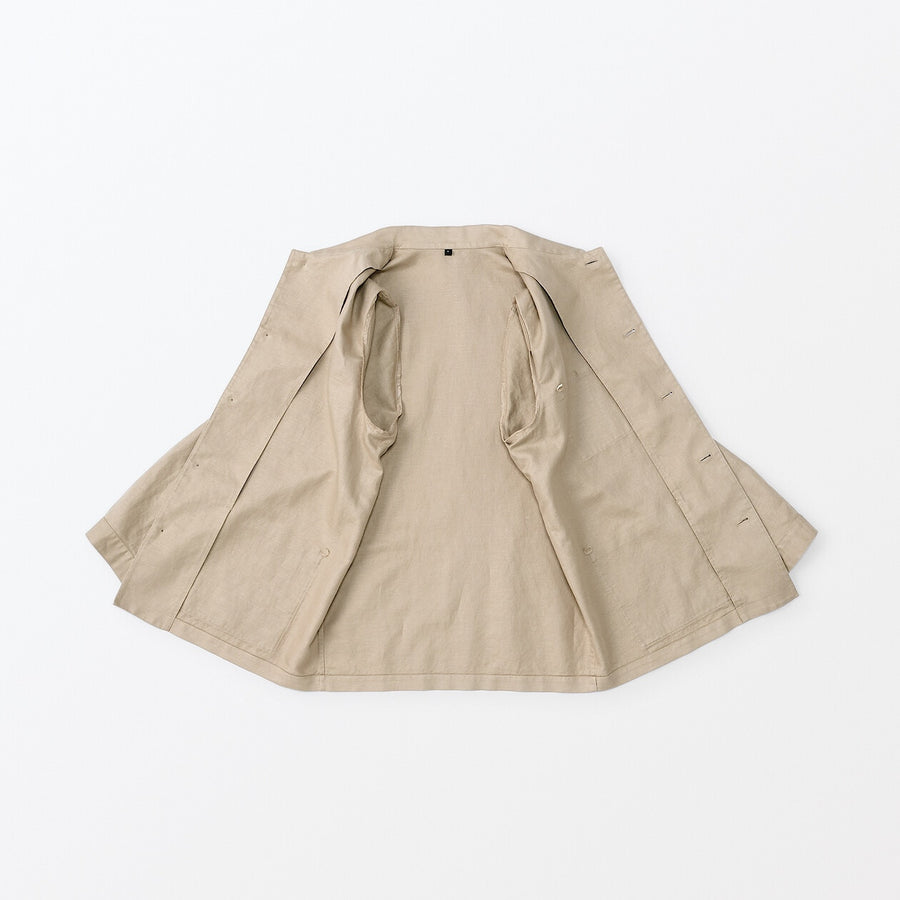 Hemp Blend Twill Shirt Jacket