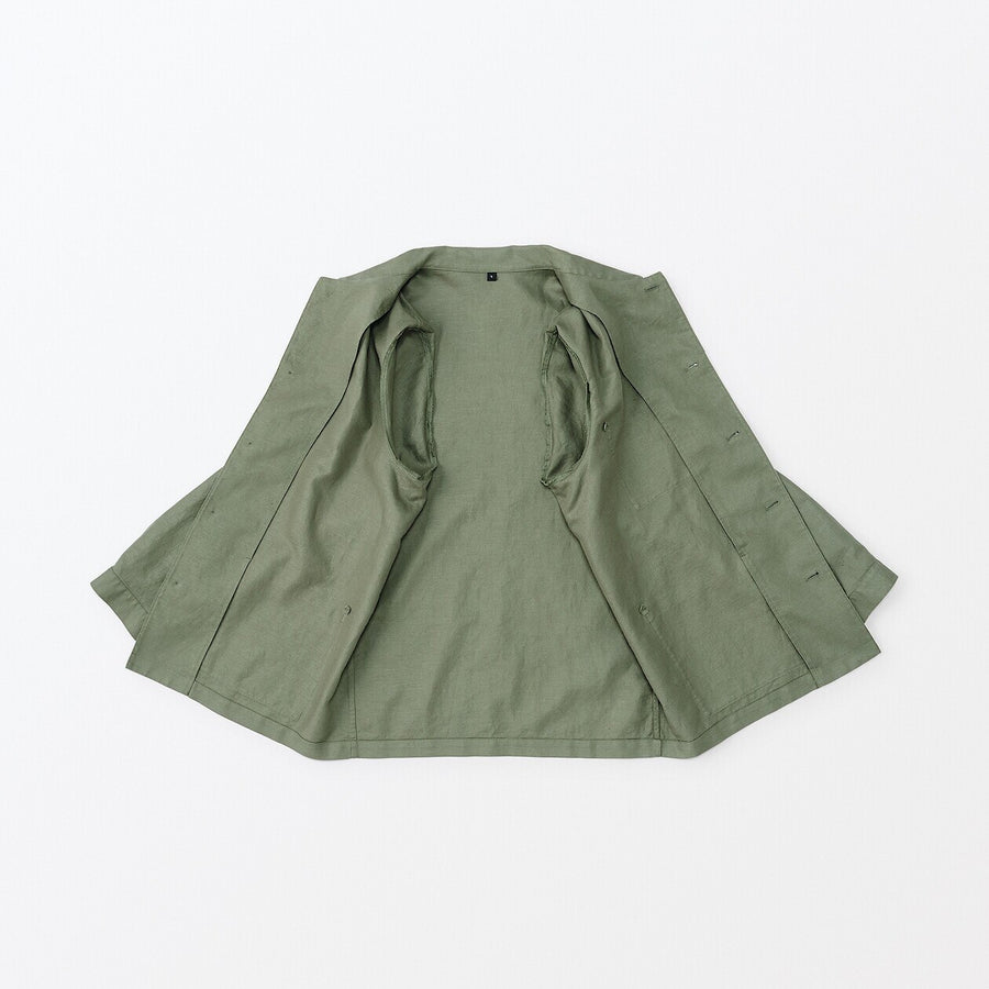 Hemp Blend Twill Shirt Jacket