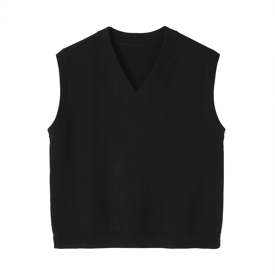 W's Washable V neck vest Off WhiteXS