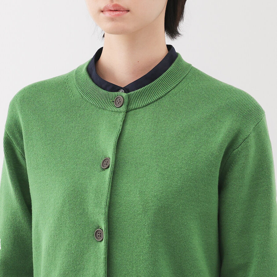 W's Washable crew neck cardigan Off WhiteXS