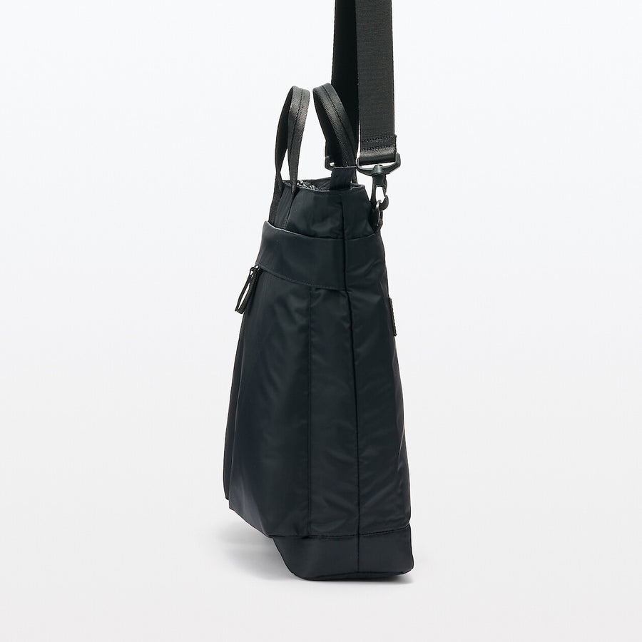 2-Way Water repellent tote bag Black