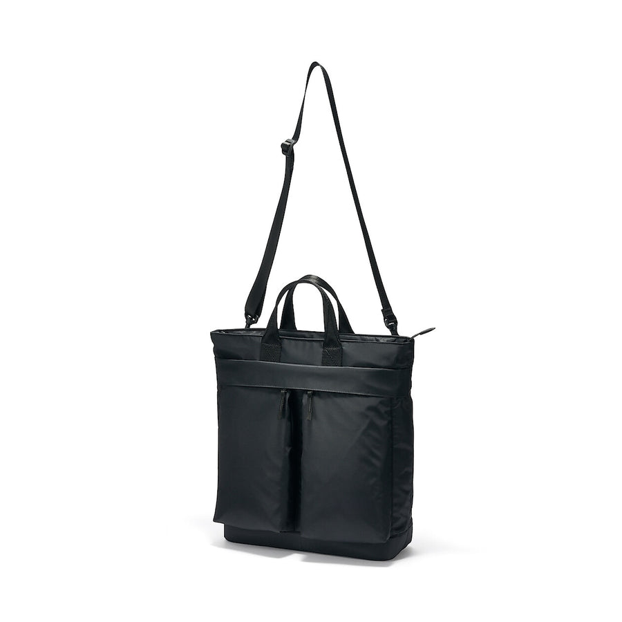 2-Way Water repellent tote bag Black