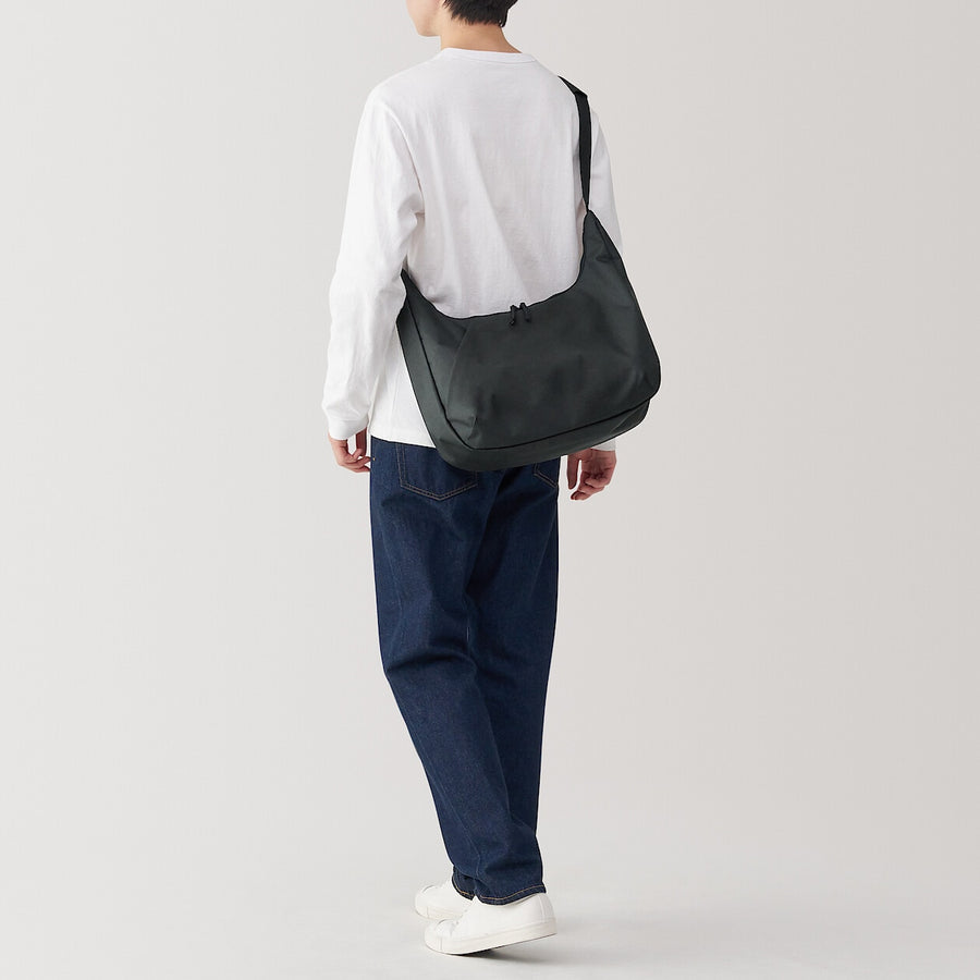 2-Way water repellent one shoulder bag Black