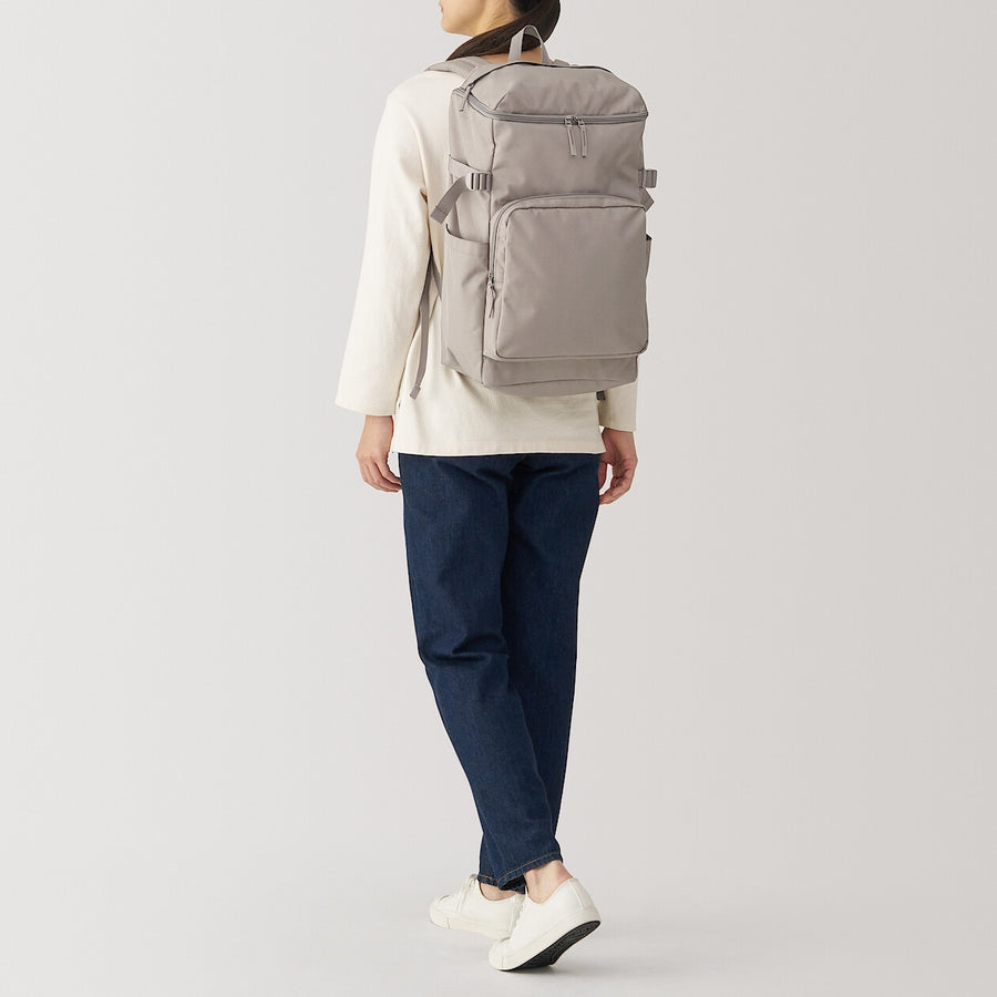 Fatigue reduction water repellent toploader backpackBlack