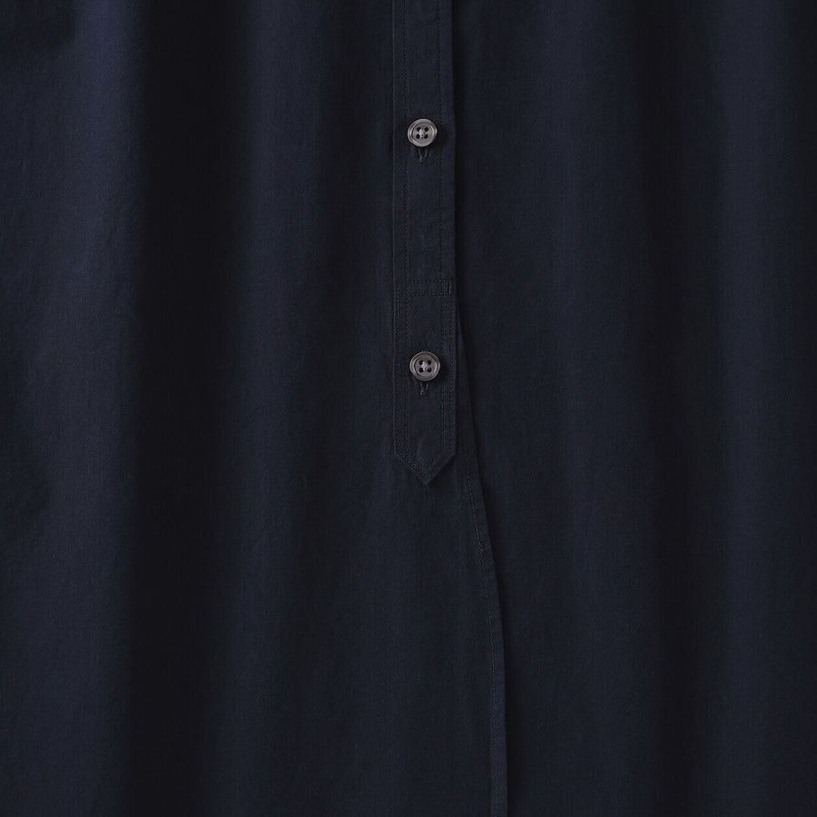W's Washed broadcloth Stand collar long shirt WhiteXS