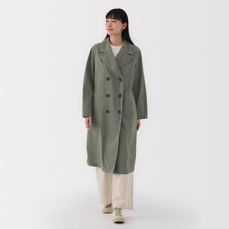 W's Water repellent Trench coat Smoky GreenXS