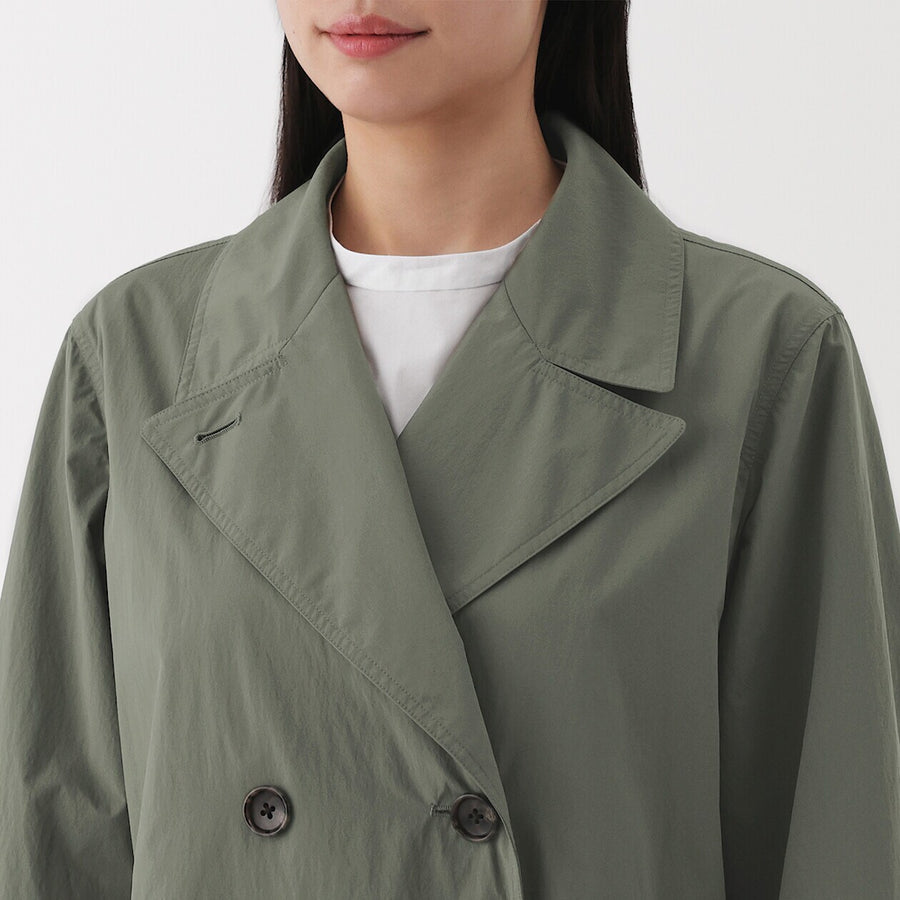 W's Water repellent Trench coat Smoky GreenXS