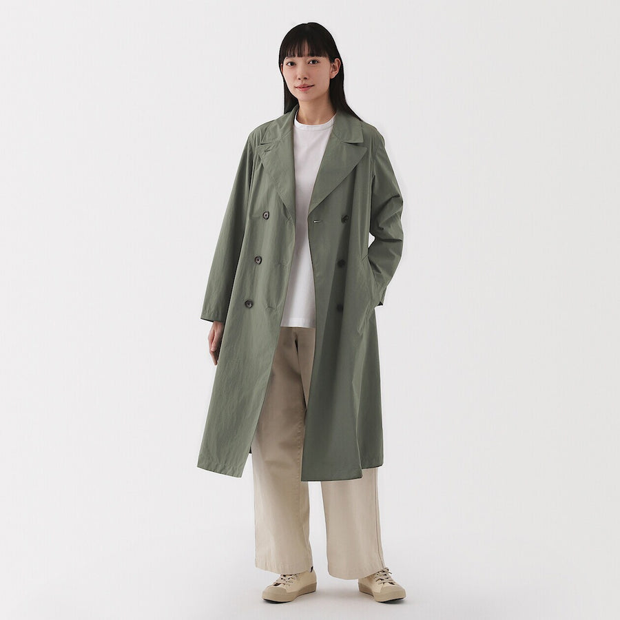 W's Water repellent Trench coat Smoky GreenXS