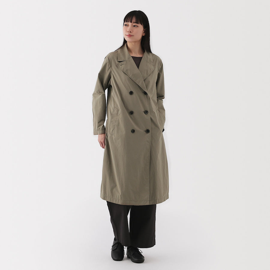 W's Water repellent Trench coat Smoky GreenXS