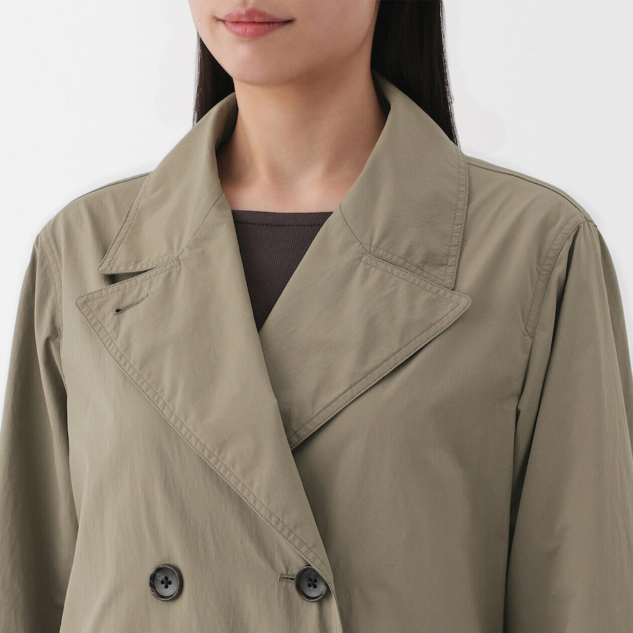 W's Water repellent Trench coat Smoky GreenXS
