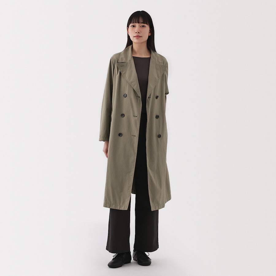 W's Water repellent Trench coat Smoky GreenXS