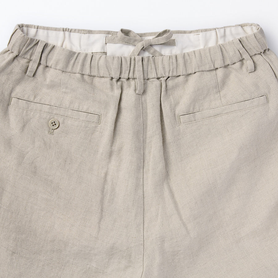 M's Linen washed tapered pants BlackXS