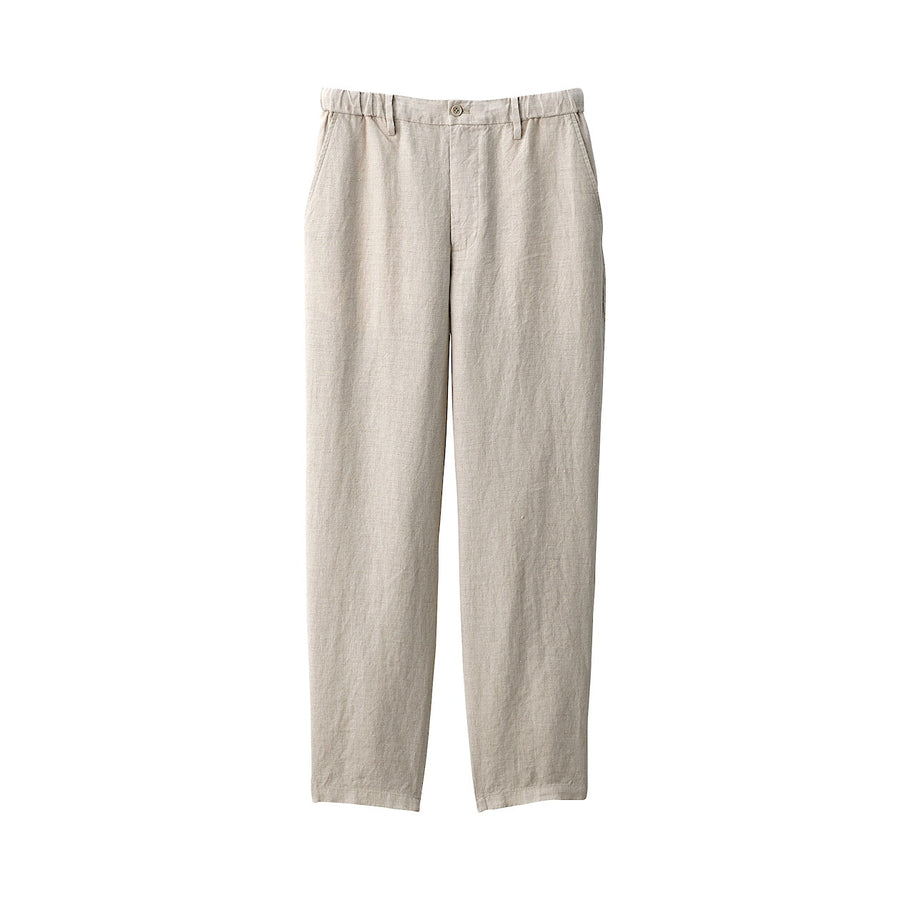 M's Linen washed tapered pants BlackXS