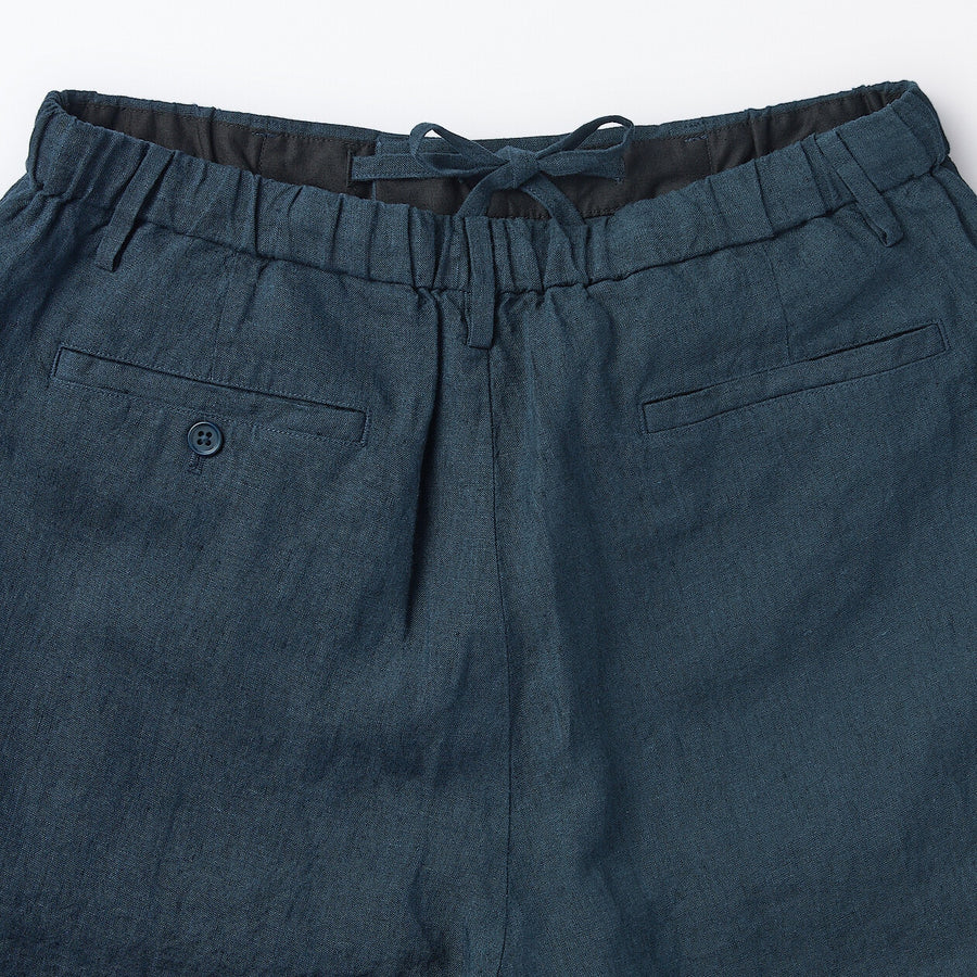 M's Linen washed tapered pants BlackXS