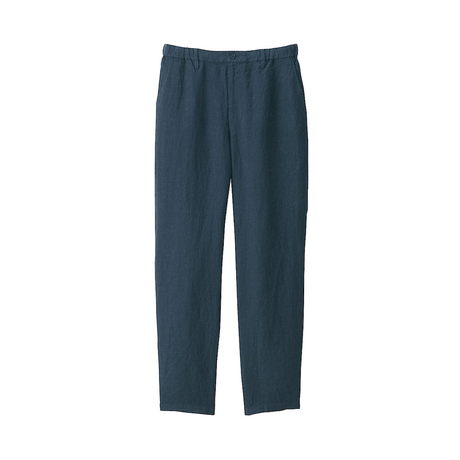 M's Linen washed tapered pants BlackXS