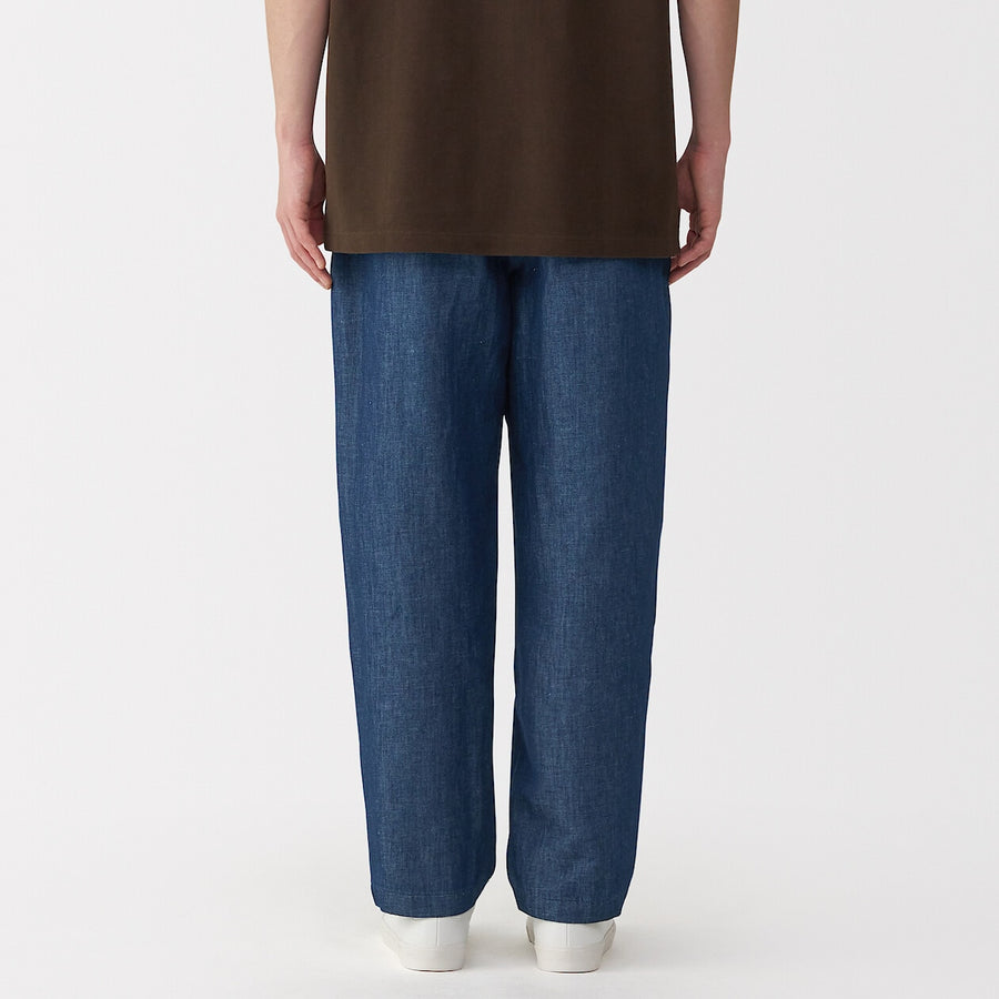 M's Hemp blend denim darted straight pantsNavyXS