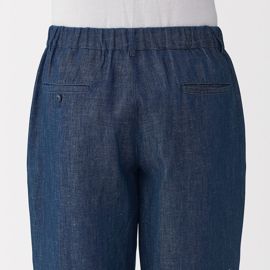 M's Hemp blend denim darted straight pantsNavyXS