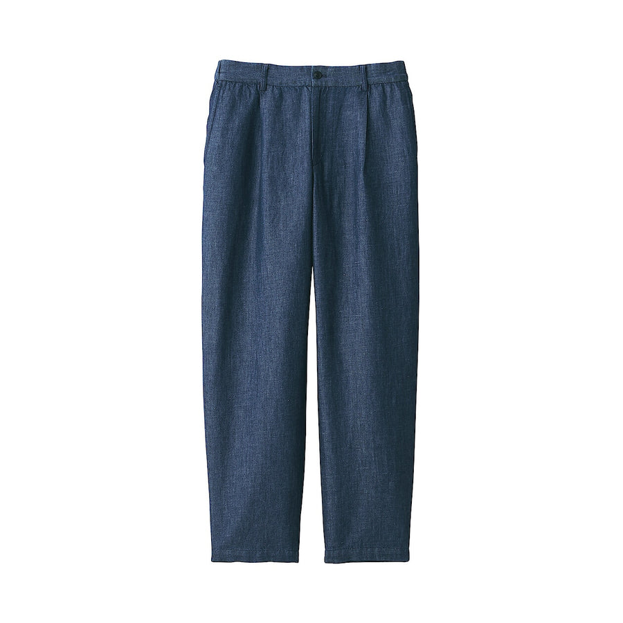 M's Hemp blend denim darted straight pantsNavyXS