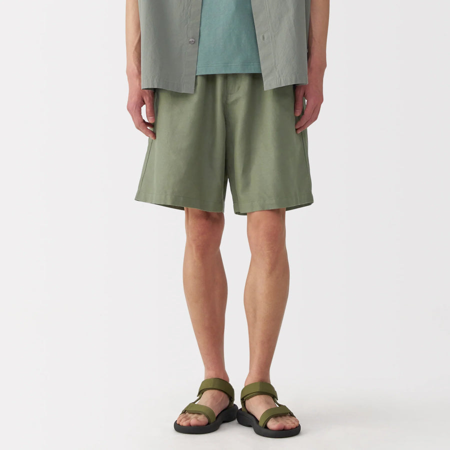 Hemp Blend Twill Shorts