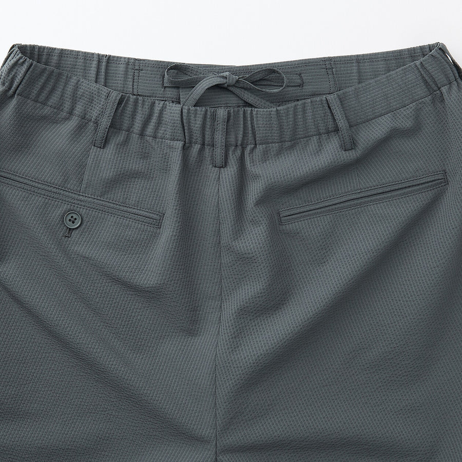 M's Breathable seersucker flat front pantsMedium greyXS