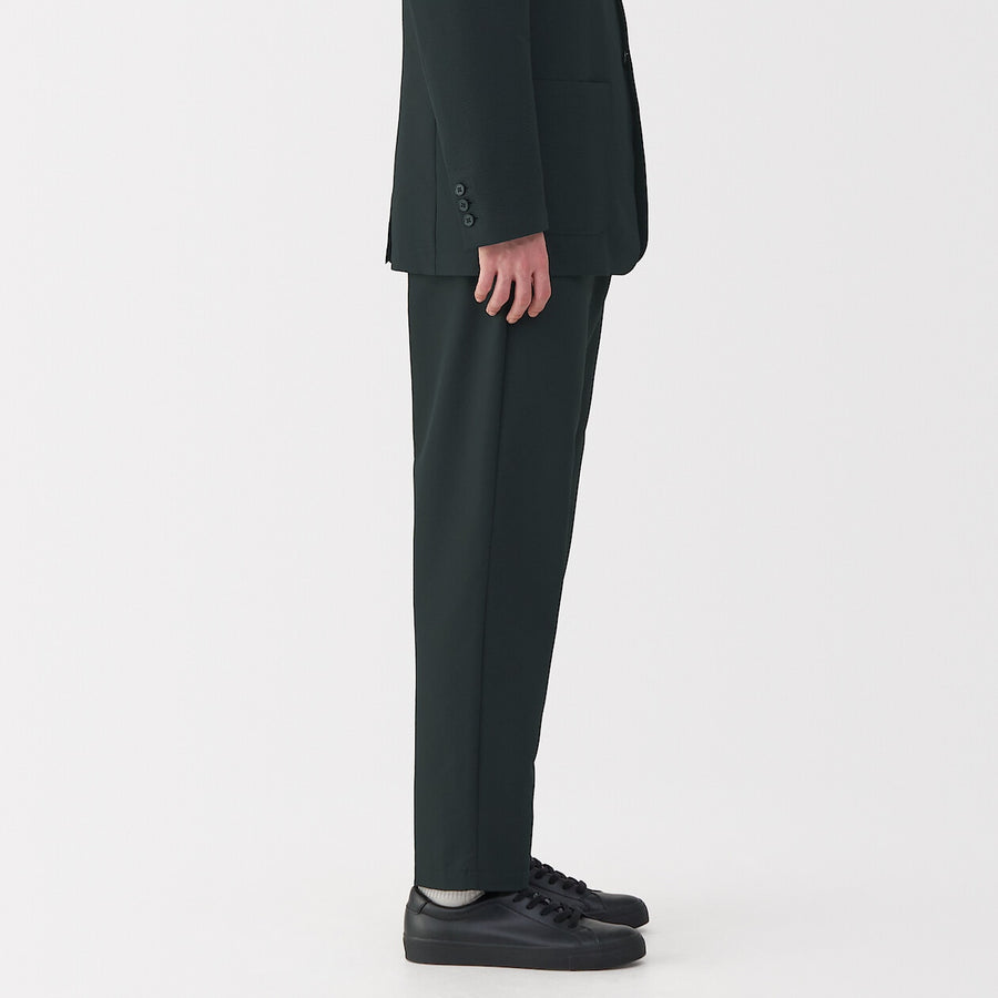 M's Breathable seersucker flat front pantsMedium greyXS