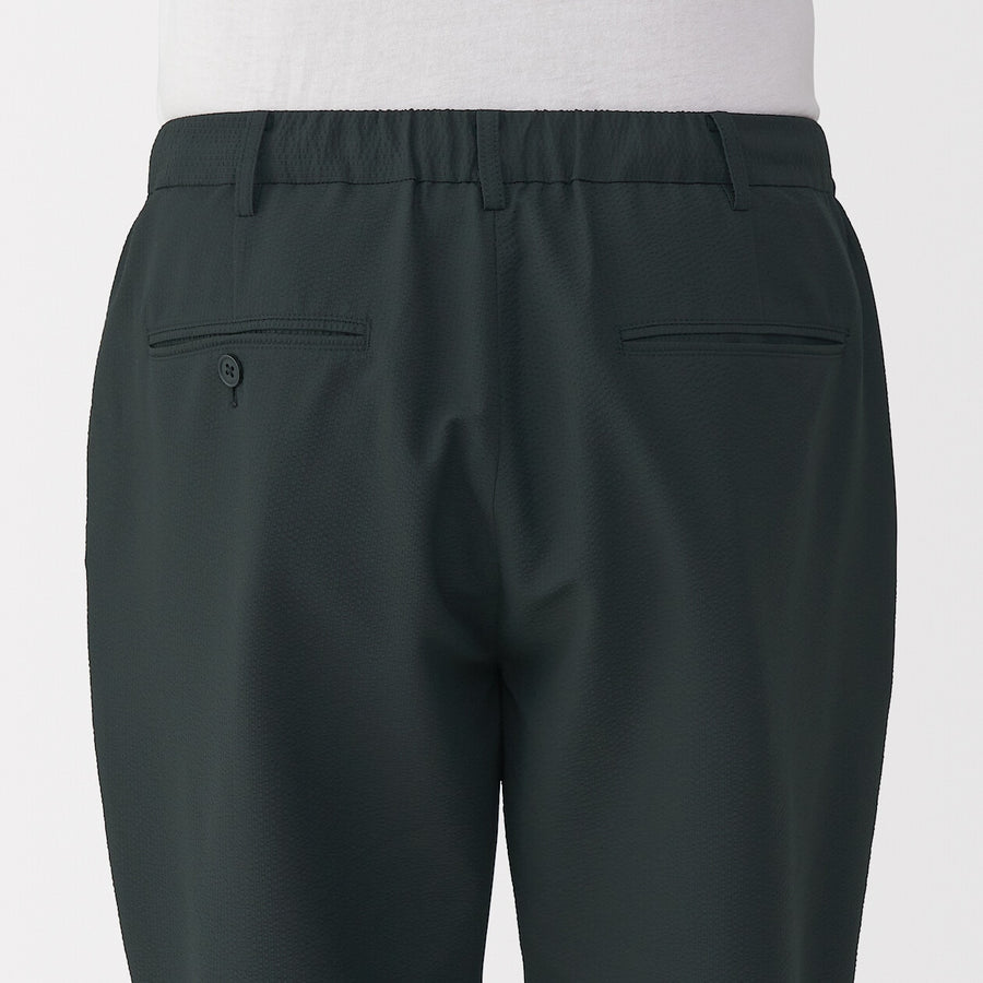 M's Breathable seersucker flat front pantsMedium greyXS