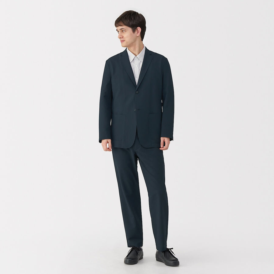 M's Breathable seersucker flat front pantsMedium greyXS