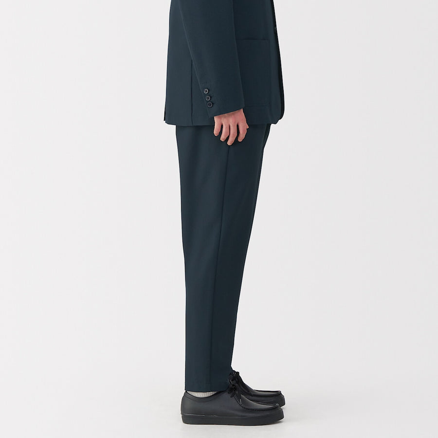 M's Breathable seersucker flat front pantsMedium greyXS