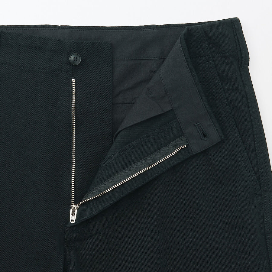 M's Washed chino wide pants BlackXS