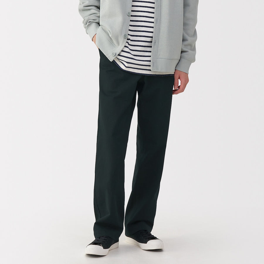 M's Washed chino wide pants BlackXS
