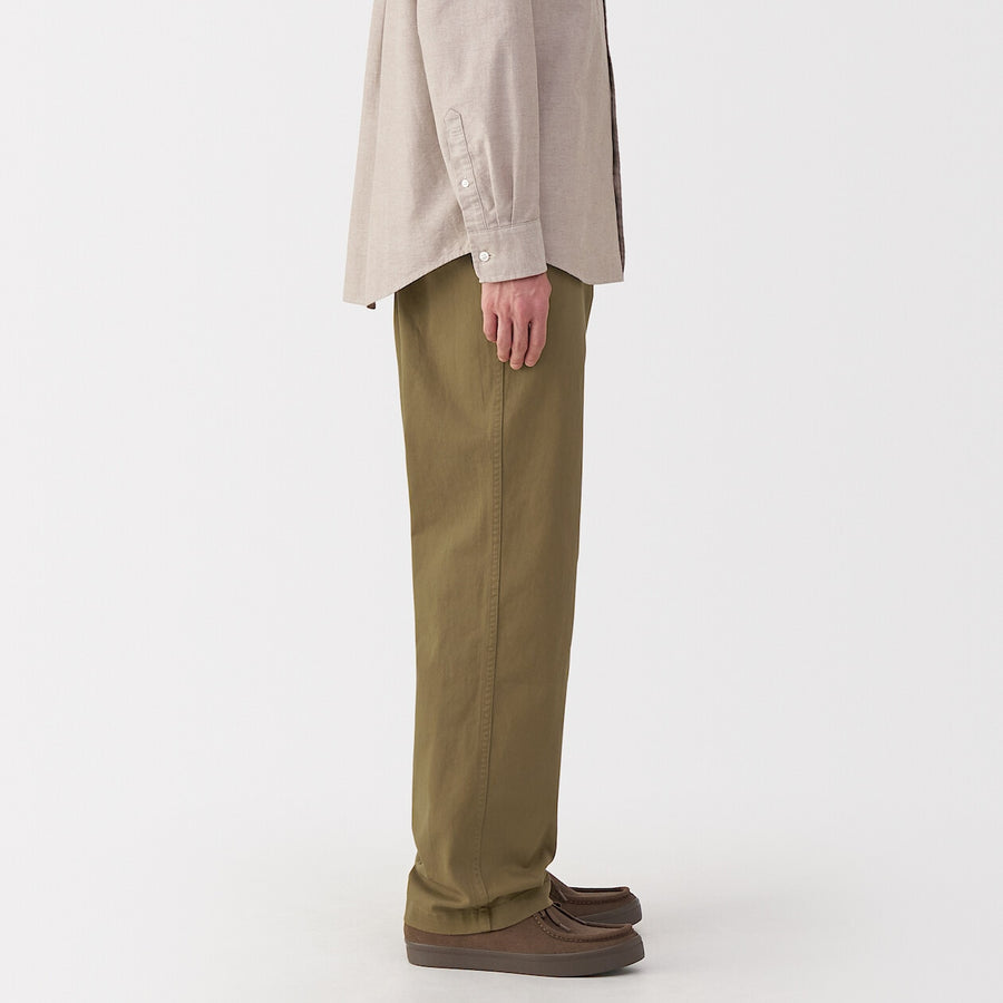 M's Washed chino wide pants BlackXS