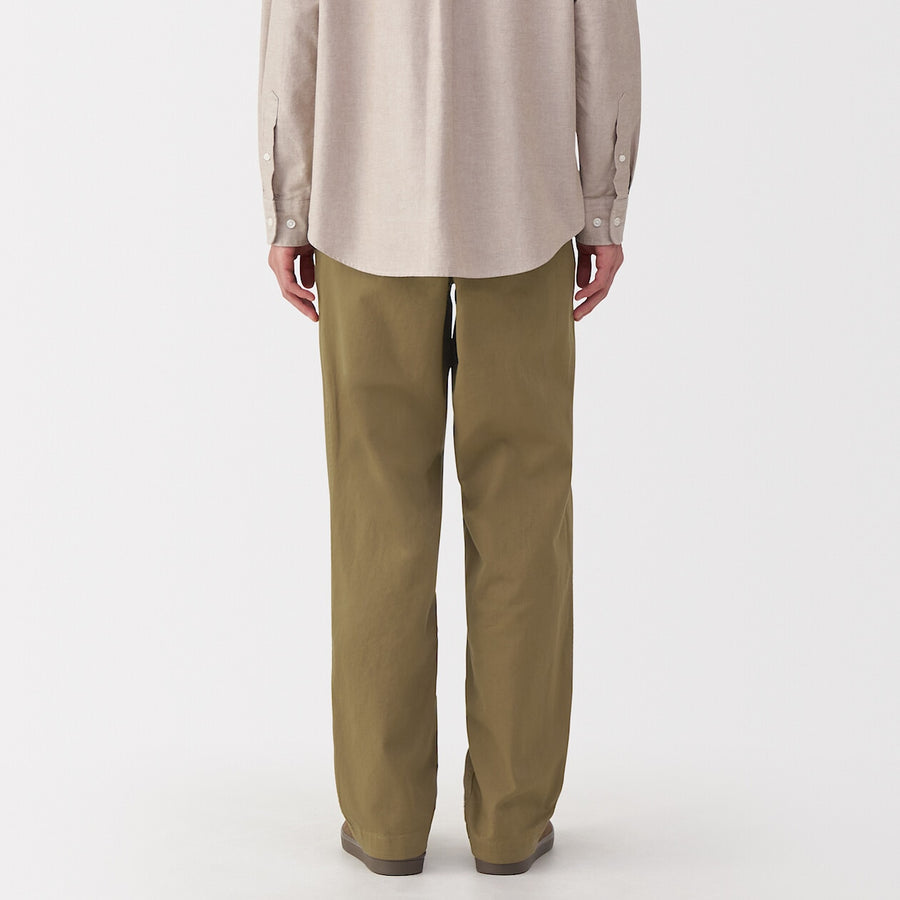 M's Washed chino wide pants BlackXS