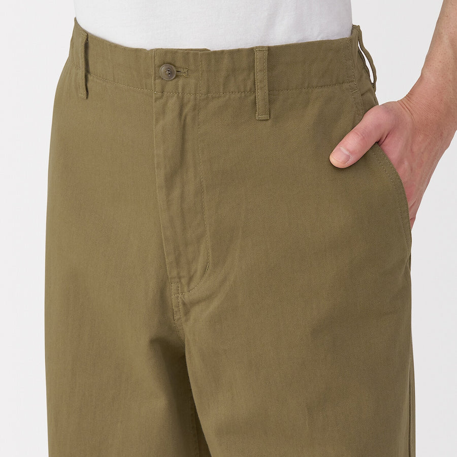 M's Washed chino wide pants BlackXS