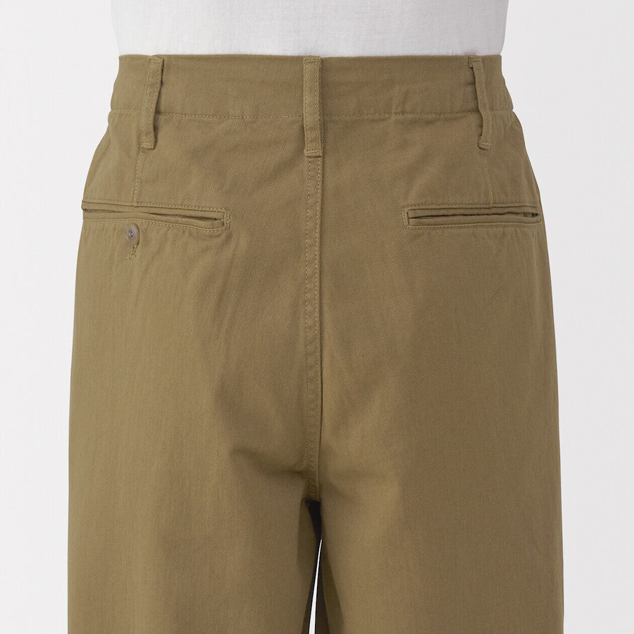 M's Washed chino wide pants BlackXS