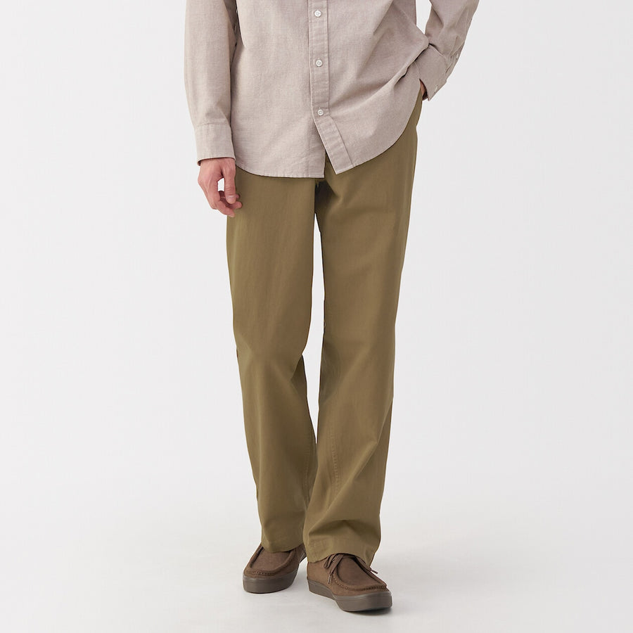 M's Washed chino wide pants BlackXS