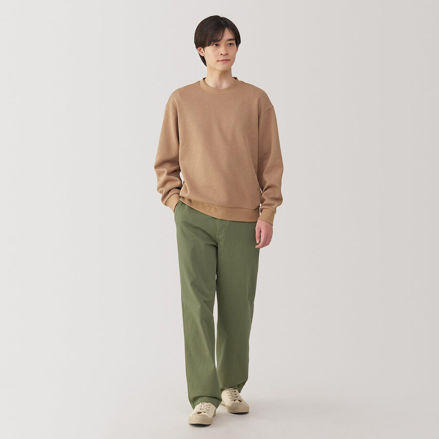 M's Washed chino wide pants BlackXS