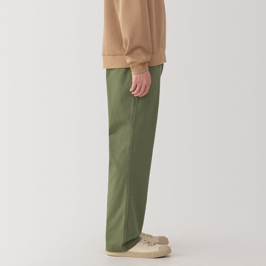 M's Washed chino wide pants BlackXS