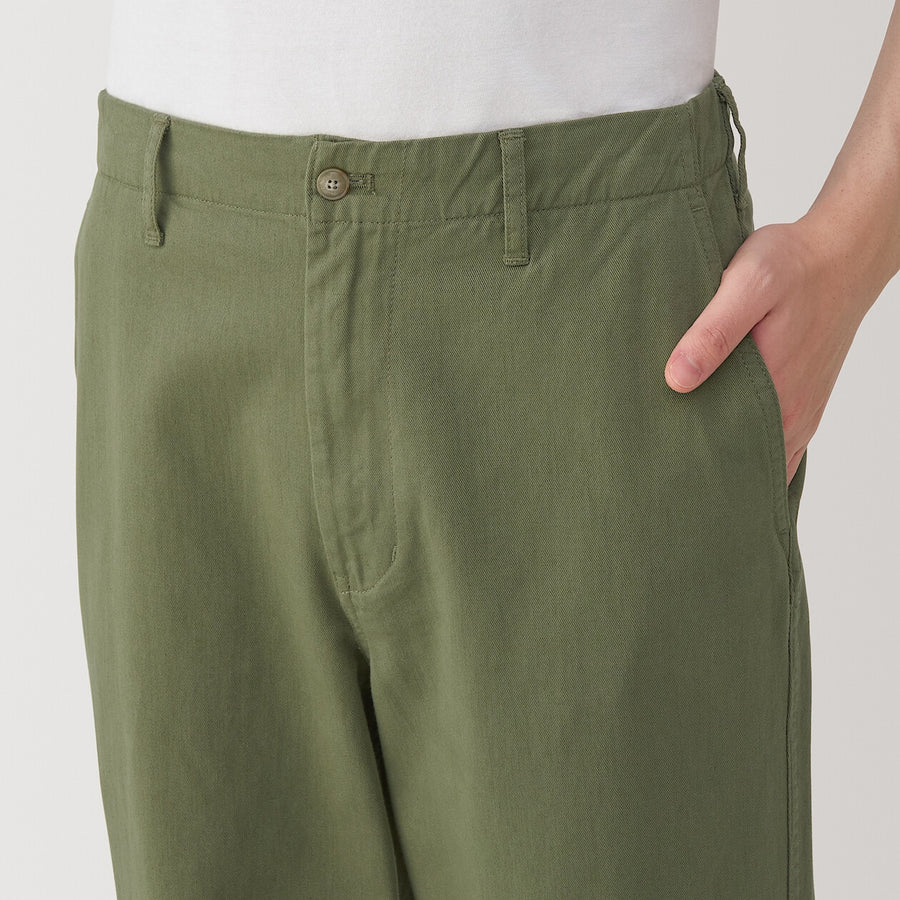M's Washed chino wide pants BlackXS
