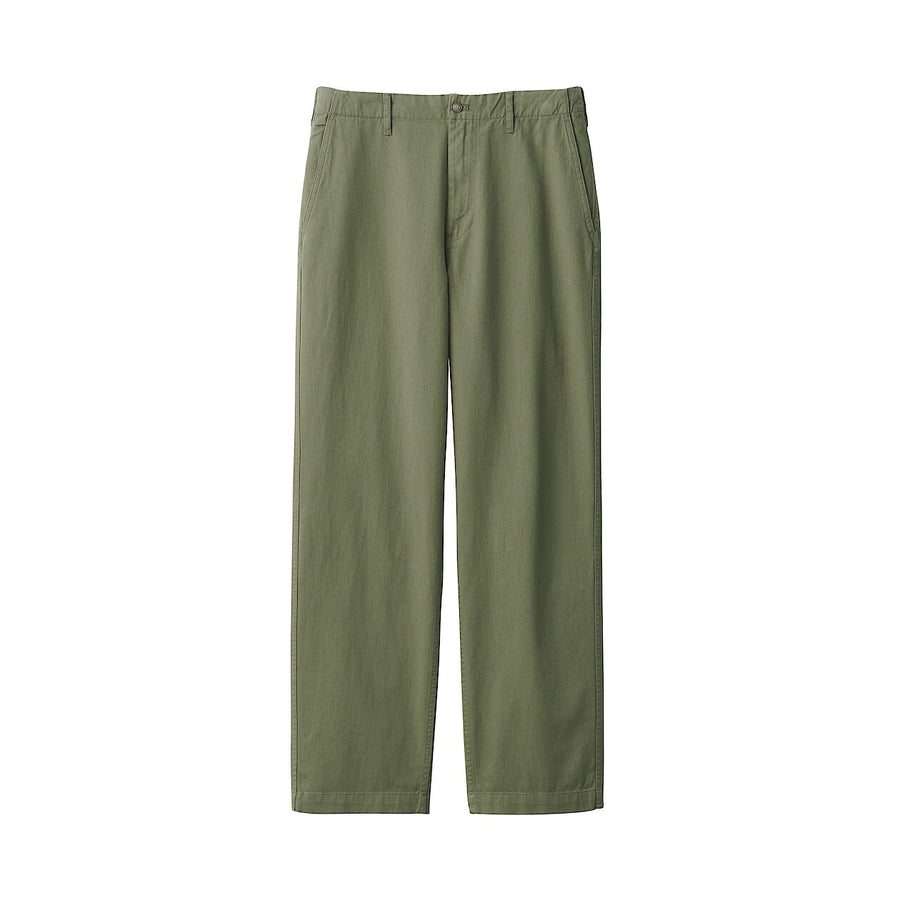 M's Washed chino wide pants BlackXS