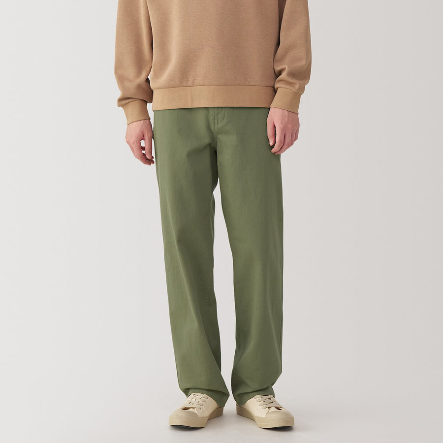 M's Washed chino wide pants BlackXS