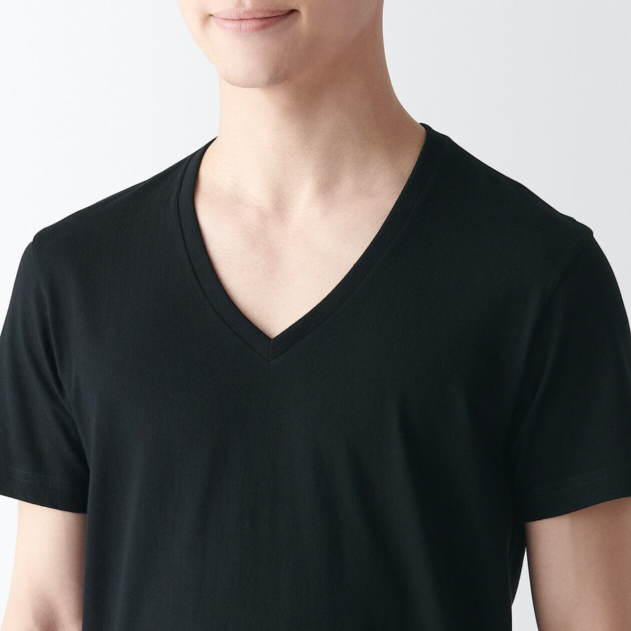 Side Seamless Cotton V-Neck T-Shirt (2 Pack)