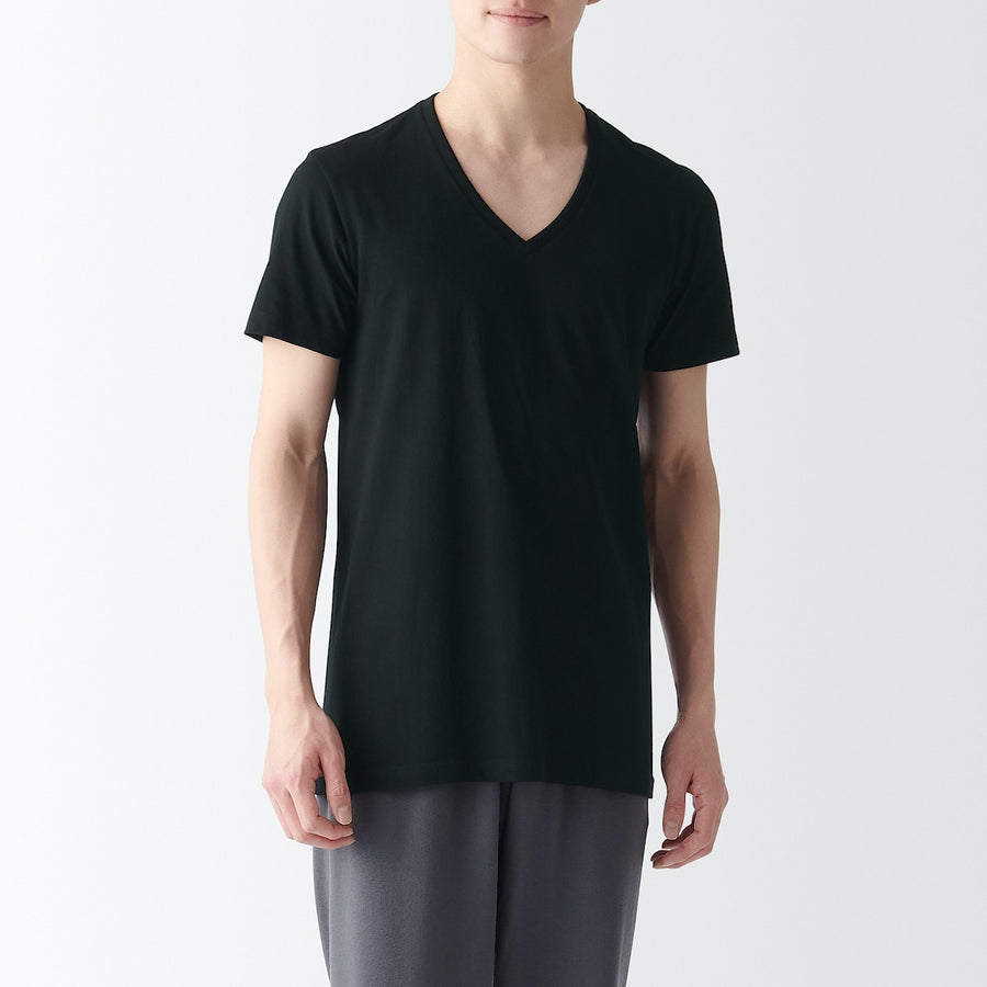 Side Seamless Cotton V-Neck T-Shirt (2 Pack)