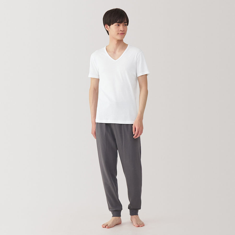 M's Moisture wicking cotton V neck S/S T-shirtWhiteXS