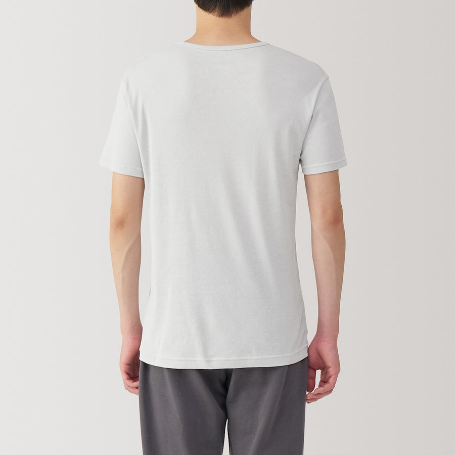 M's Moisture wicking cotton V neck S/S T-shirtWhiteXS
