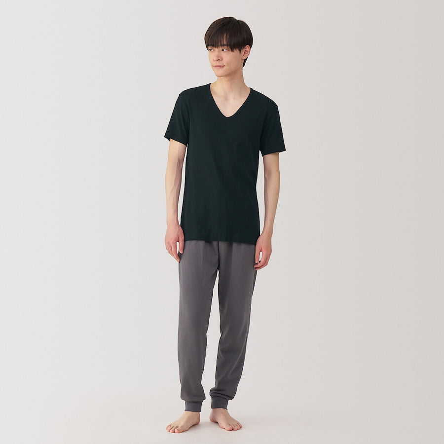 M's Moisture wicking cotton V neck S/S T-shirtWhiteXS