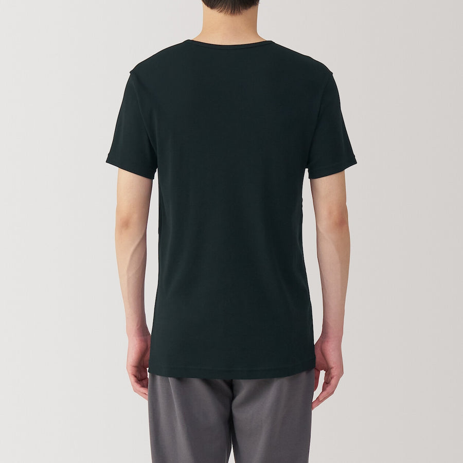 M's Moisture wicking cotton V neck S/S T-shirtWhiteXS