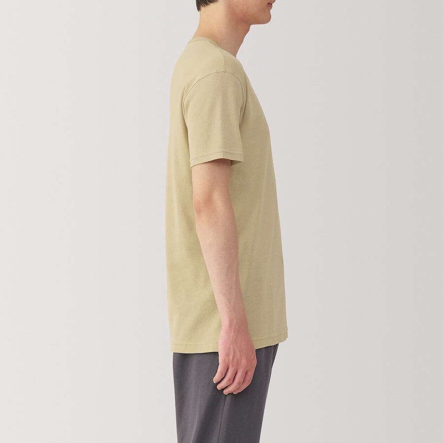 M's Moisture wicking cotton V neck S/S T-shirtWhiteXS