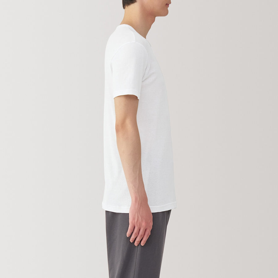 M's Moisture wicking cotton Crew neck S/S T-shirtWhiteXS