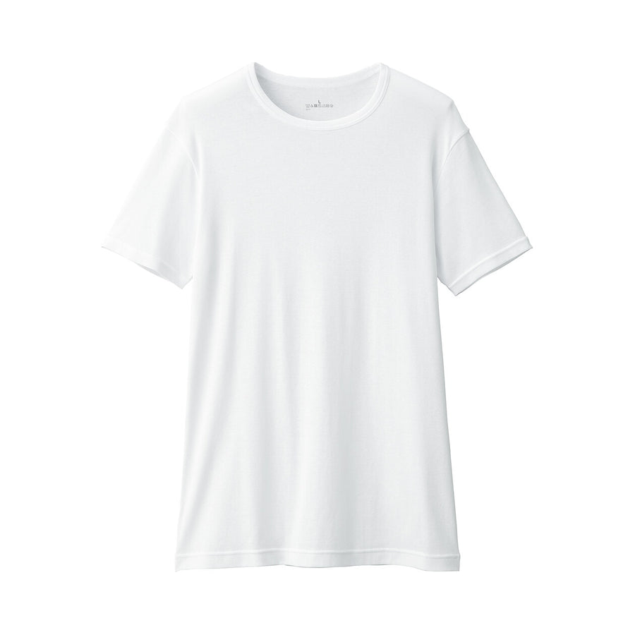 M's Moisture wicking cotton Crew neck S/S T-shirtWhiteXS